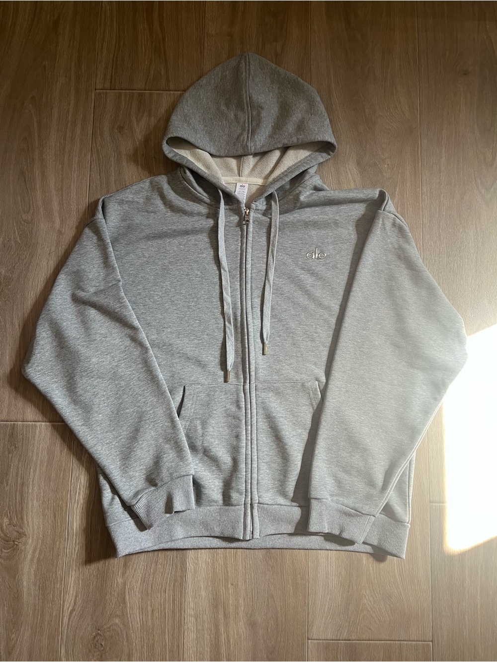 Alo Yoga Gray Full Zip Pullover Hoodie - NEW